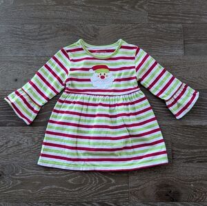 Southern Tots Striped Santa Christmas Dress Size 4T